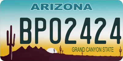 AZ license plate BPO2424