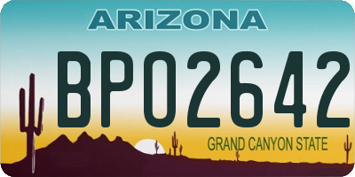 AZ license plate BPO2642