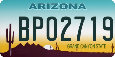 AZ license plate BPO2719