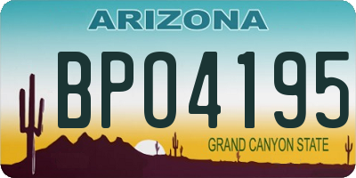AZ license plate BPO4195