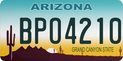 AZ license plate BPO4210