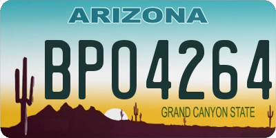 AZ license plate BPO4264
