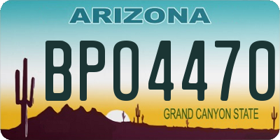 AZ license plate BPO4470
