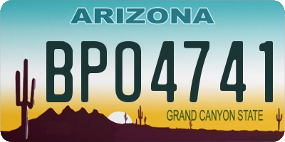 AZ license plate BPO4741