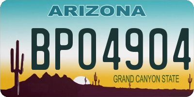 AZ license plate BPO4904