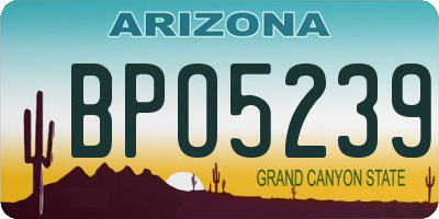 AZ license plate BPO5239