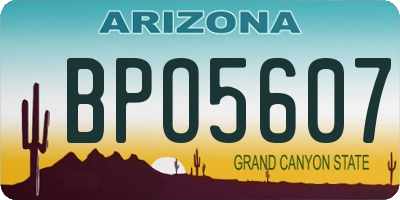 AZ license plate BPO5607