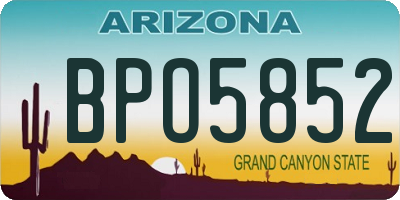 AZ license plate BPO5852