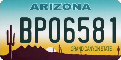 AZ license plate BPO6581