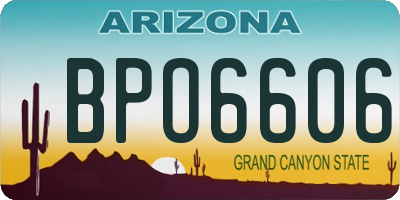 AZ license plate BPO6606