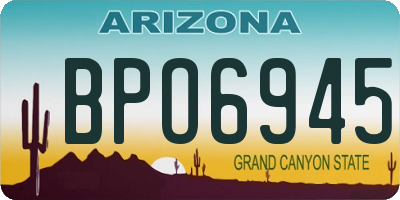 AZ license plate BPO6945