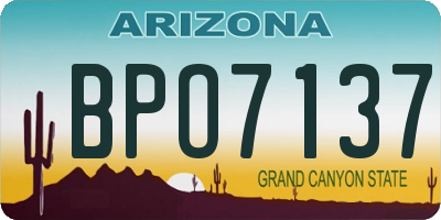AZ license plate BPO7137