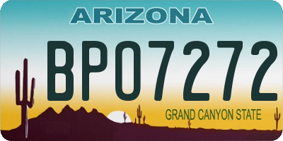 AZ license plate BPO7272