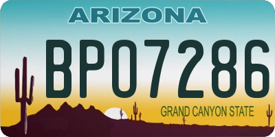 AZ license plate BPO7286