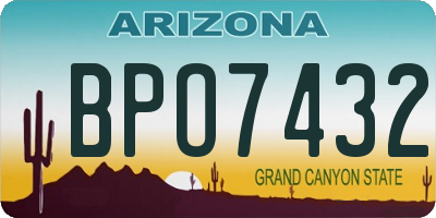 AZ license plate BPO7432