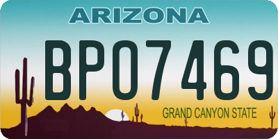 AZ license plate BPO7469