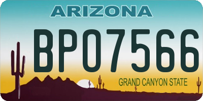 AZ license plate BPO7566