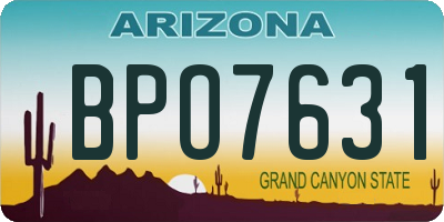 AZ license plate BPO7631