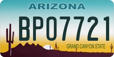 AZ license plate BPO7721