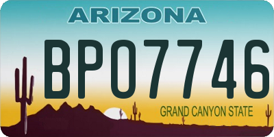 AZ license plate BPO7746