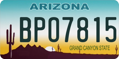 AZ license plate BPO7815