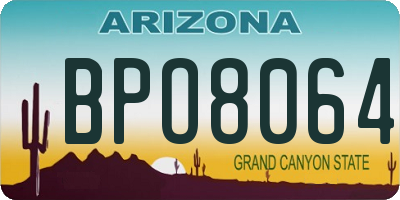 AZ license plate BPO8064