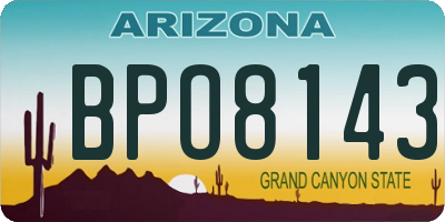 AZ license plate BPO8143