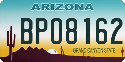 AZ license plate BPO8162