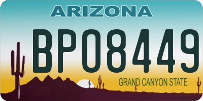 AZ license plate BPO8449