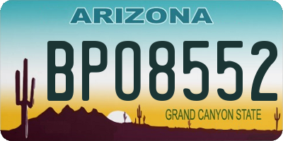 AZ license plate BPO8552