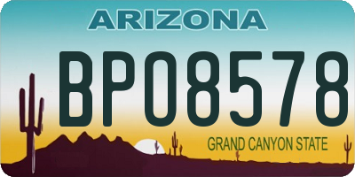 AZ license plate BPO8578