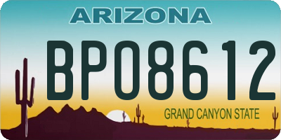 AZ license plate BPO8612