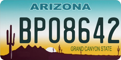 AZ license plate BPO8642