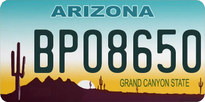 AZ license plate BPO8650