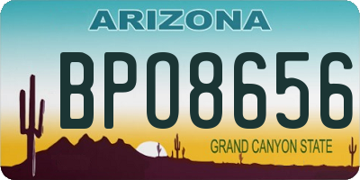 AZ license plate BPO8656