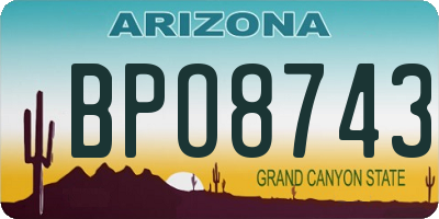 AZ license plate BPO8743
