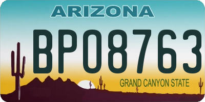AZ license plate BPO8763