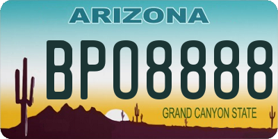 AZ license plate BPO8888