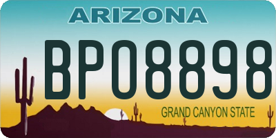 AZ license plate BPO8898