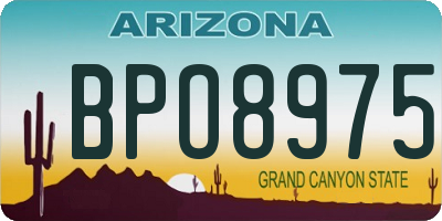 AZ license plate BPO8975