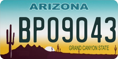 AZ license plate BPO9043