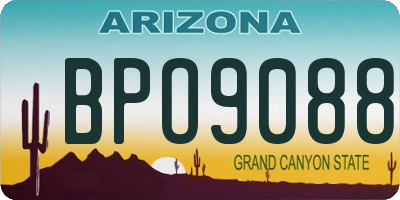 AZ license plate BPO9088