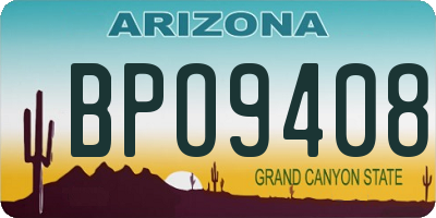 AZ license plate BPO9408