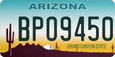 AZ license plate BPO9450