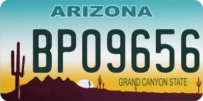 AZ license plate BPO9656