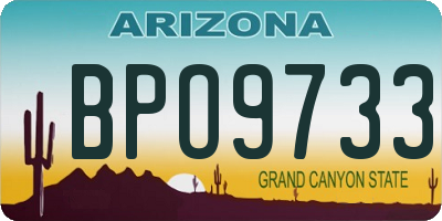 AZ license plate BPO9733