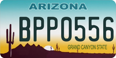AZ license plate BPP0556