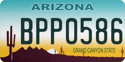AZ license plate BPP0586