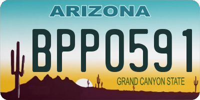 AZ license plate BPP0591