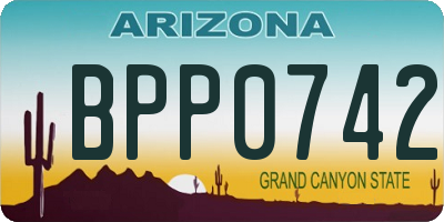 AZ license plate BPP0742